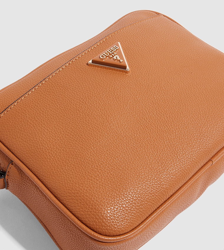 Textured Zippered Crossbody Bag