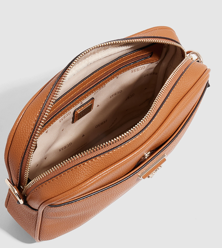 Textured Zippered Crossbody Bag