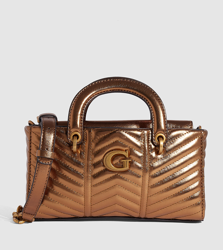 Buy Guess Quilted Mini Bag In Bronze 6thStreet UAE