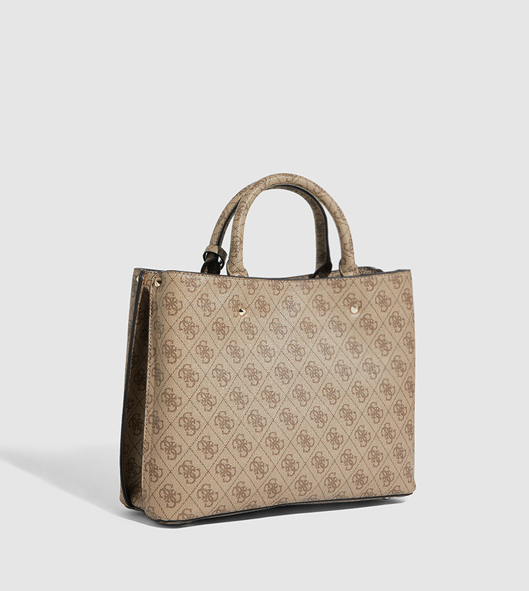Monogram Patterned Satchel Bag