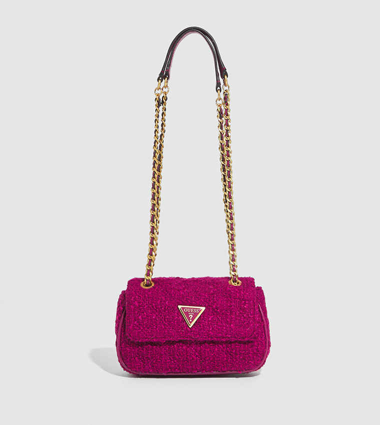 Buy Guess Woven Convertible Crossbody Bag In Purple 6thStreet Oman