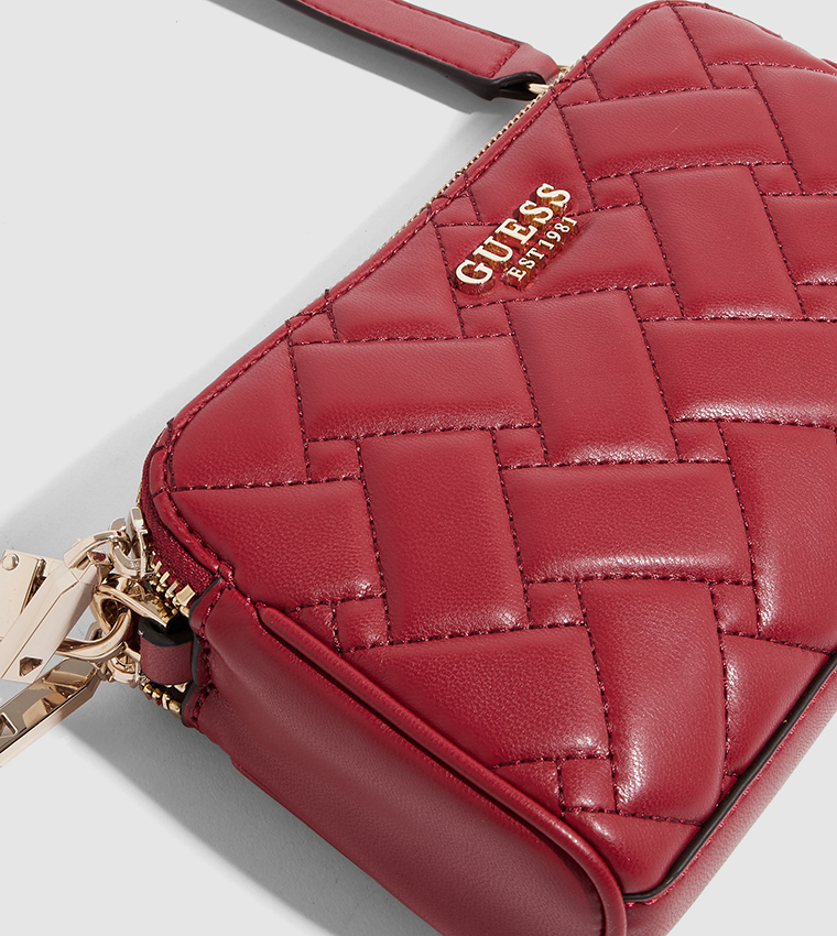 Buy Guess Quilted Crossbody Bag In Red | 6thStreet Qatar