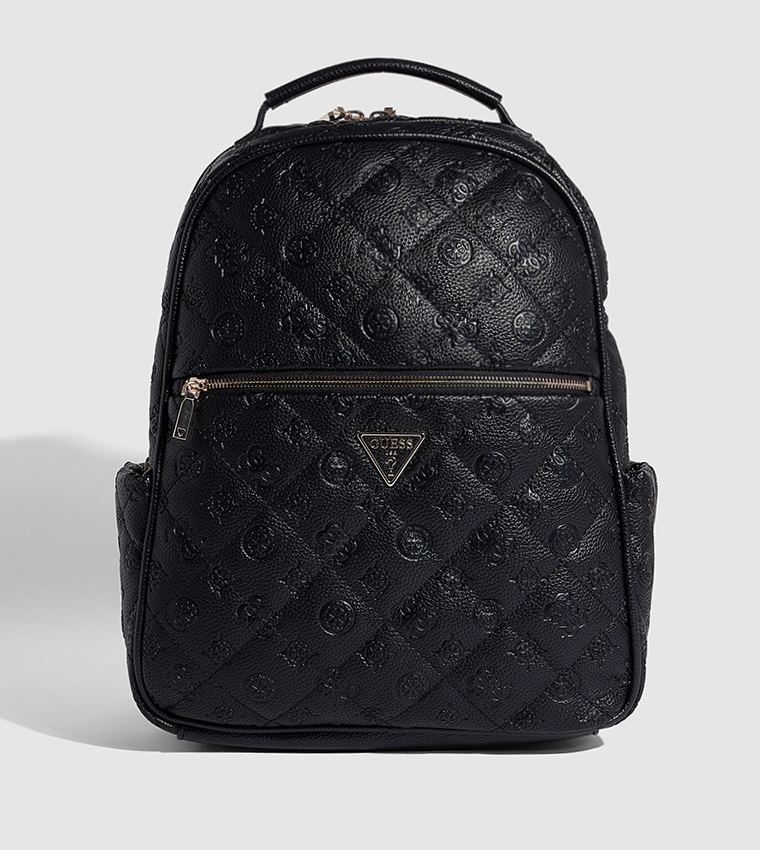 Buy Guess Monogram Patterned Zip Around Backpack In Black 6thStreet UAE