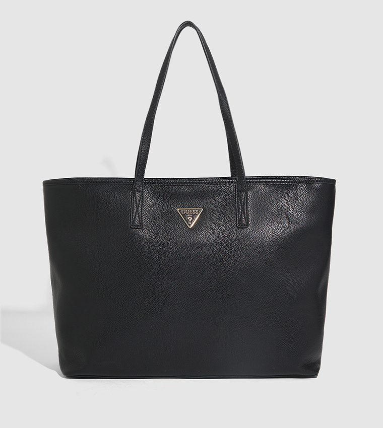 Textured Tote Bag with Pouch
