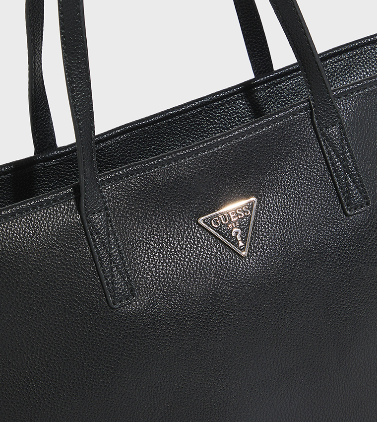 Textured Tote Bag with Pouch