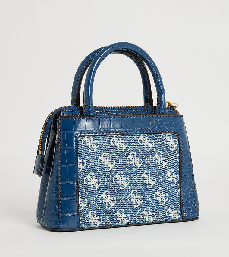 Buy Guess G JAMES Monogram Mini Satchel Bag In Blue 6thStreet UAE