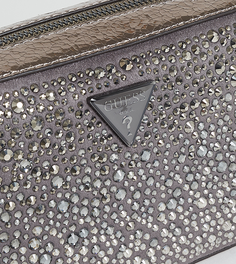 Buy Guess LUA Embellished Camera Bag In Silver 6thStreet UAE