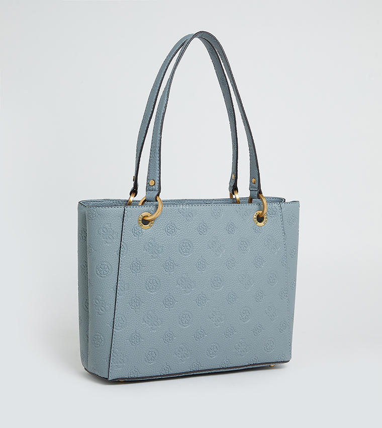 Buy Guess IZZY PEONY Debossed Tote Bag In Blue 6thStreet UAE