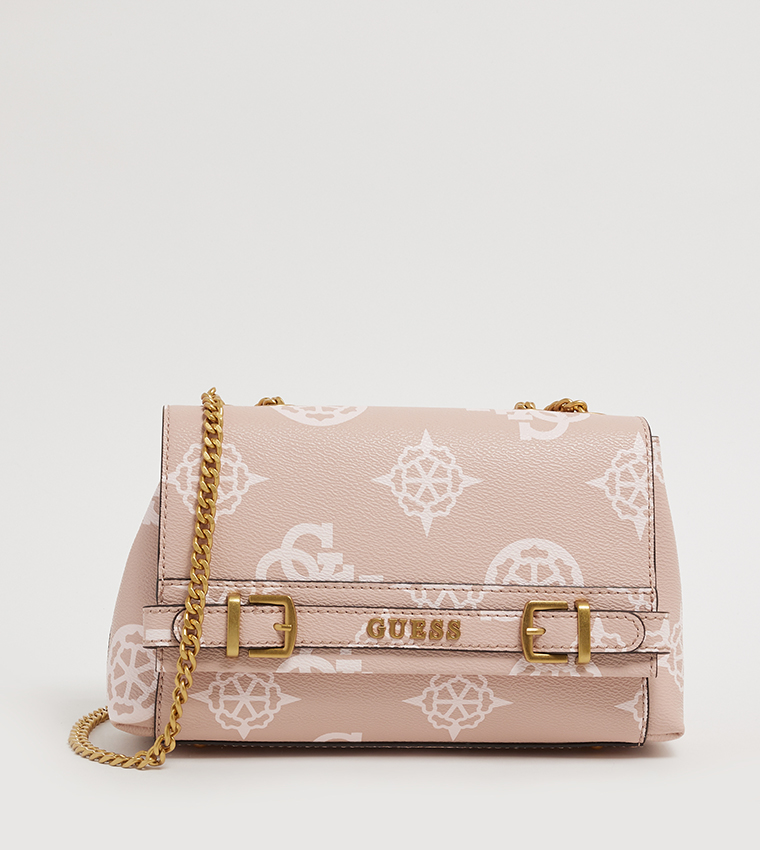 Buy Guess SESTRI Monogram Flap Crossbody Bag In Pink 6thStreet UAE