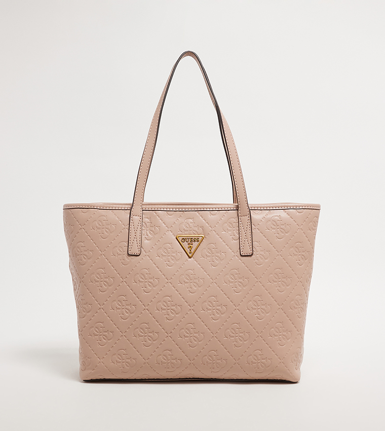 Buy Guess POWER PLAY Monogram Debossed Tote Bag Set In Pink 6thStreet UAE