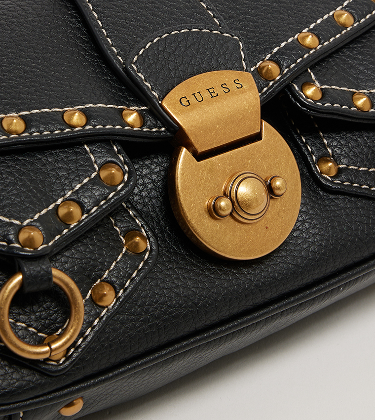 Buy Guess SARDINIA Studded Shoulder Bag In Black 6thStreet UAE