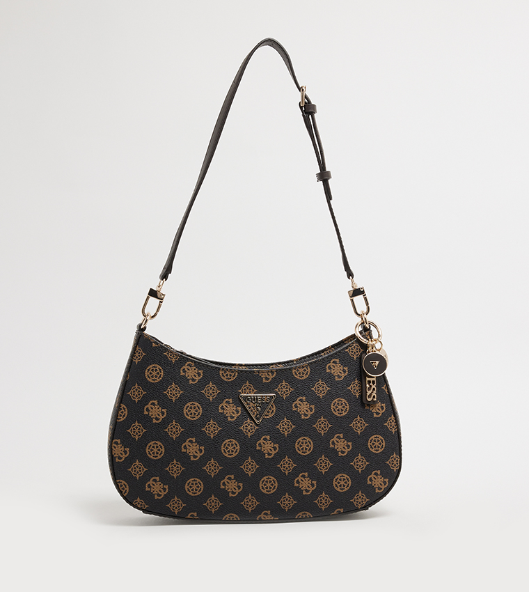 Buy Guess NOELLE Monogram Shoulder Bag In Brown 6thStreet UAE