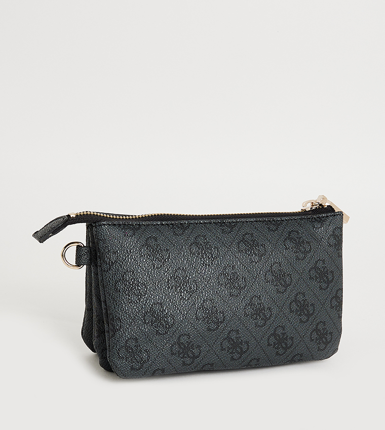 Buy Guess LATONA Monogram Convertible Crossbody Bag In Grey 6thStreet UAE