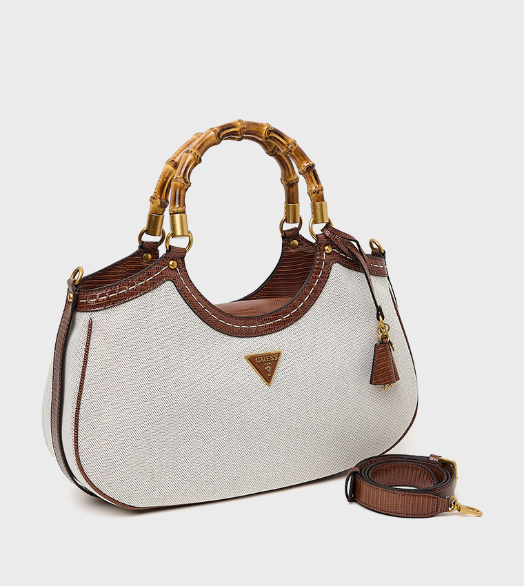 ZABRY Bamboo Handle Handheld Bag