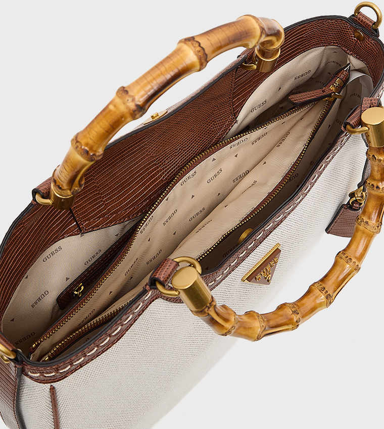 ZABRY Bamboo Handle Handheld Bag