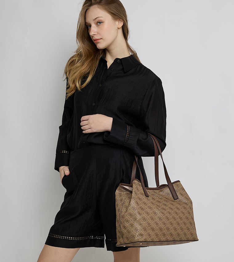 VIKKY II Logo Patterned Tote Bag Set
