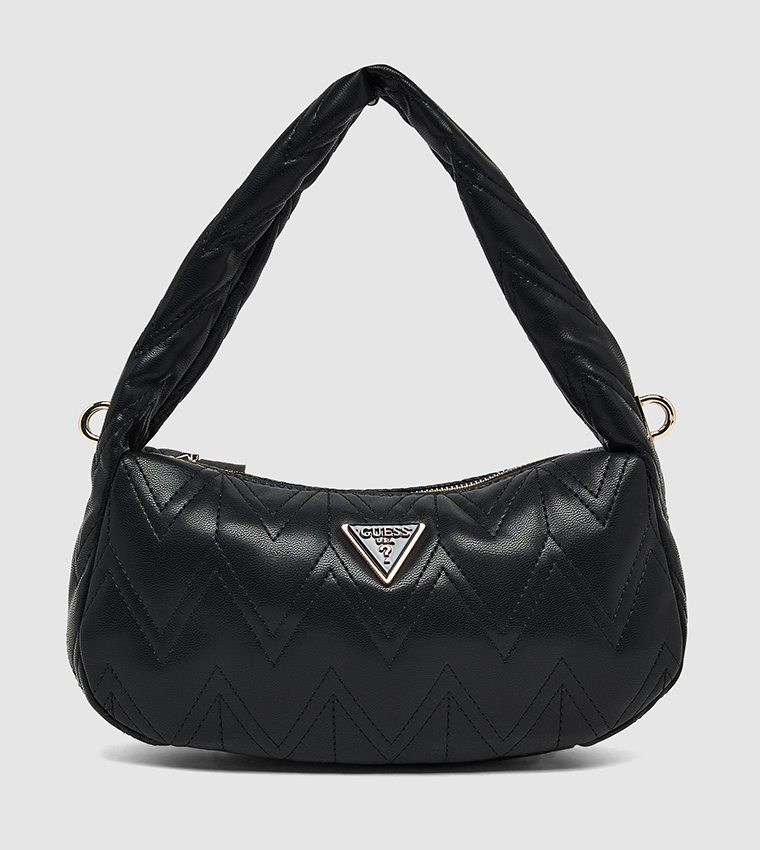Quilted Zip Closure Shoulder Bag