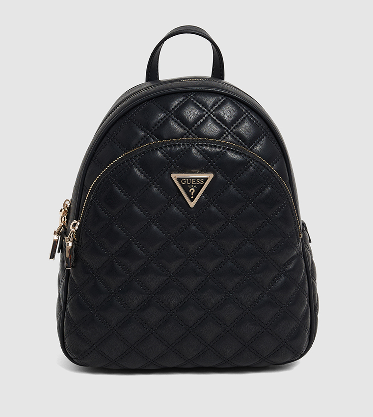 GIULLY Logo Detail Quilted Backpack
