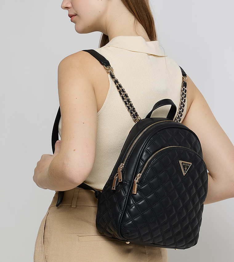 GIULLY Logo Detail Quilted Backpack