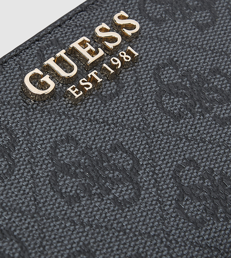 Logo Patterned Zip-Around Wallet