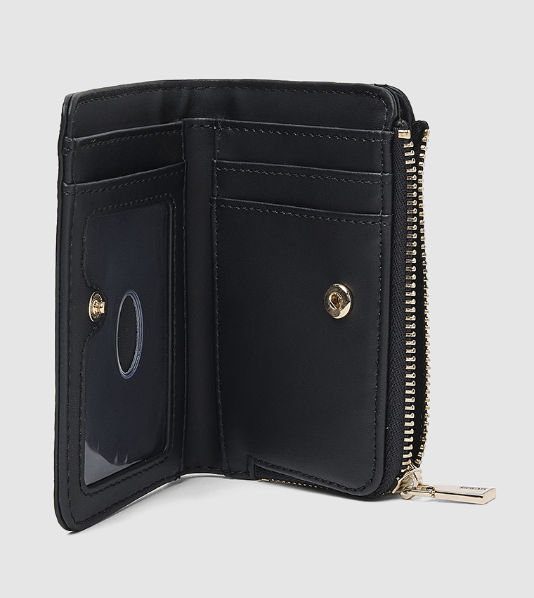 Logo Patterned Zip-Around Wallet