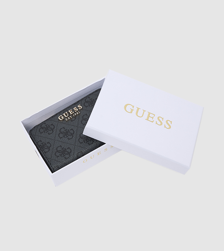 Logo Patterned Zip-Around Wallet