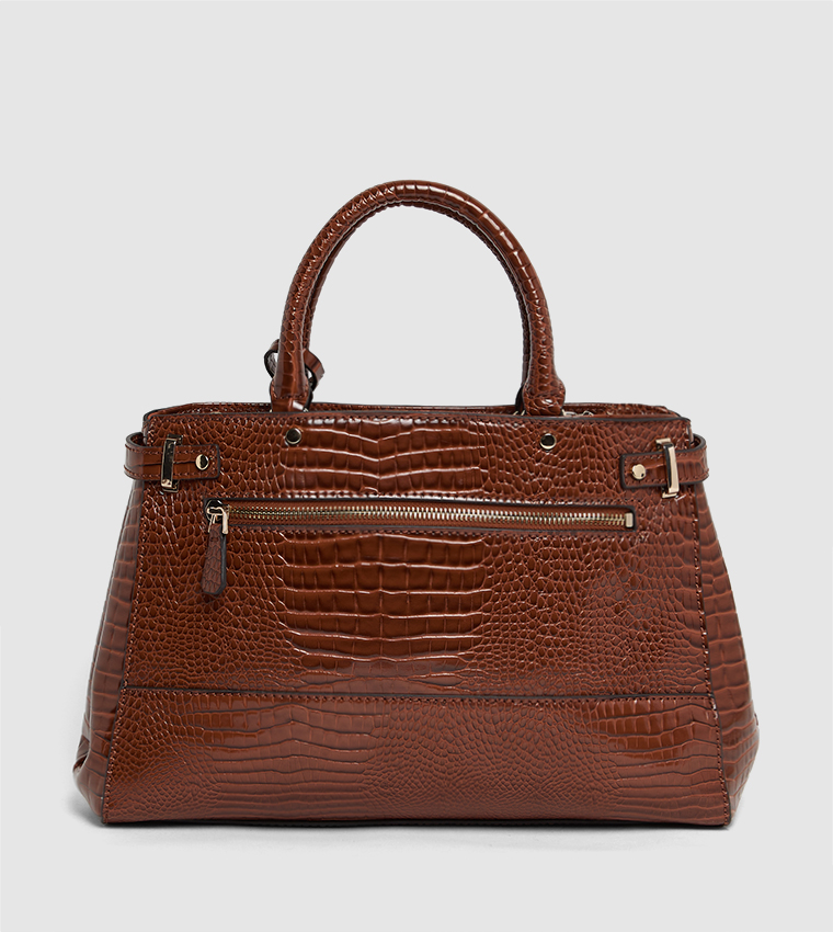 Textured Satchel Bag