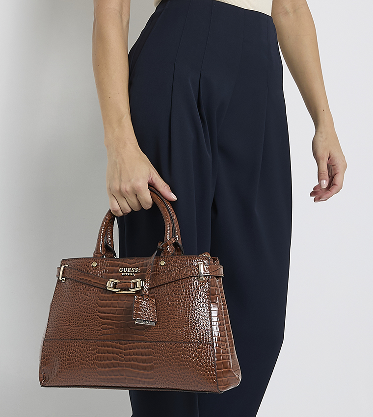 Textured Satchel Bag