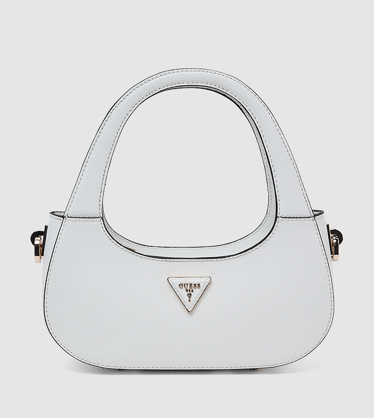 Logo Detail Zippered Hobo Bag