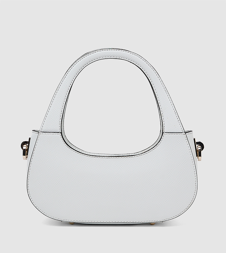 Logo Detail Zippered Hobo Bag