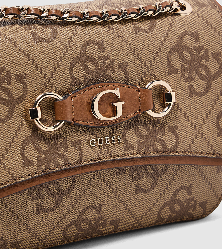 IZZY Logo Patterned Convertible Crossbody Bag