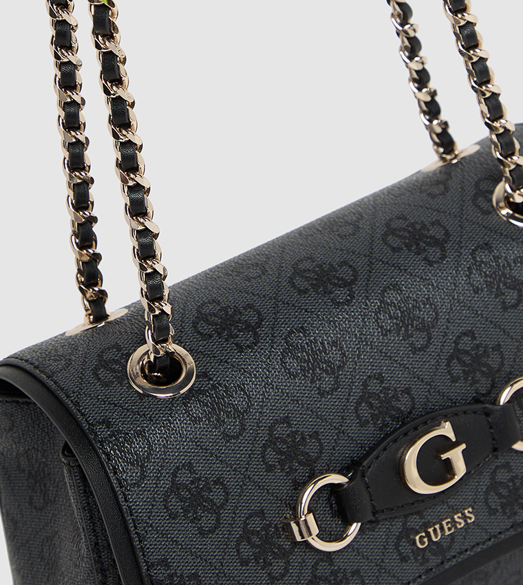 IZZY Logo Patterned Convertible Shoulder Bag