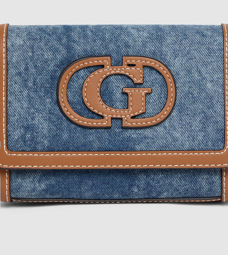 SEBINA Logo Detail Denim Shoulder Bag