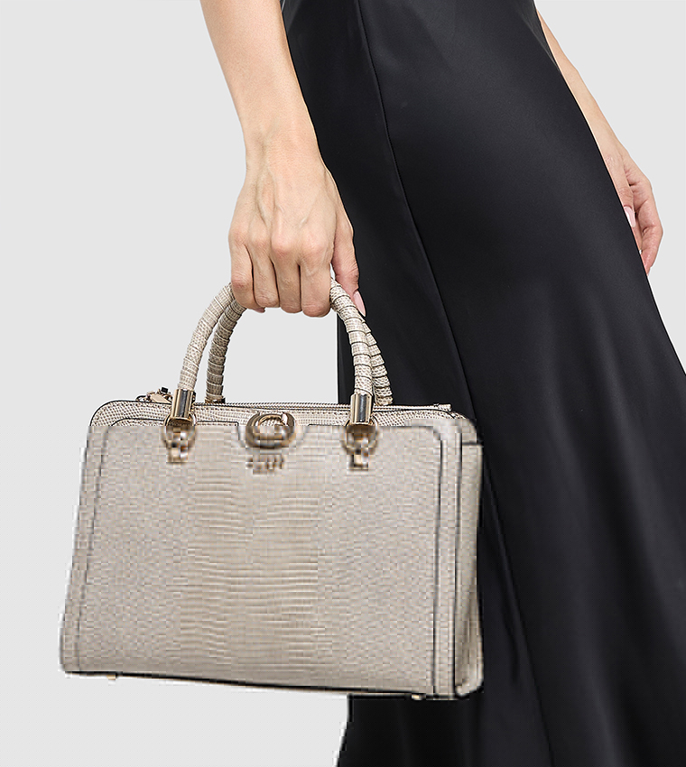 Textured Satchel Bag