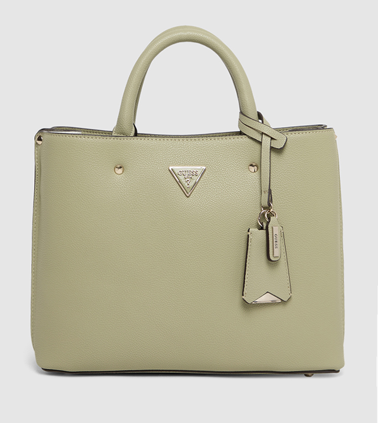 Buy Guess MERIDIAN Logo Detail Satchel Bag In Green 6thStreet