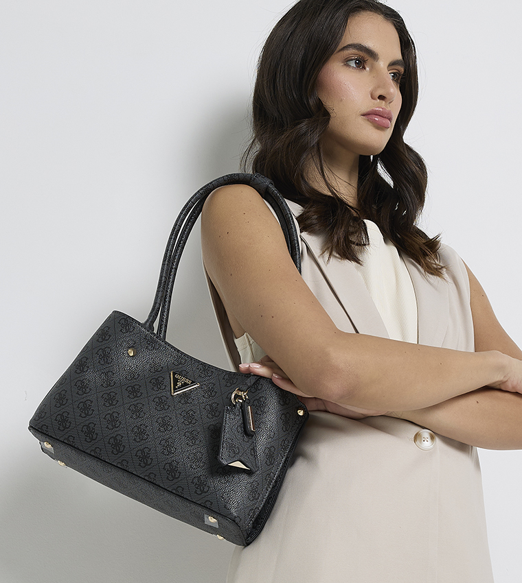 Logo Patterned Shoulder Bag