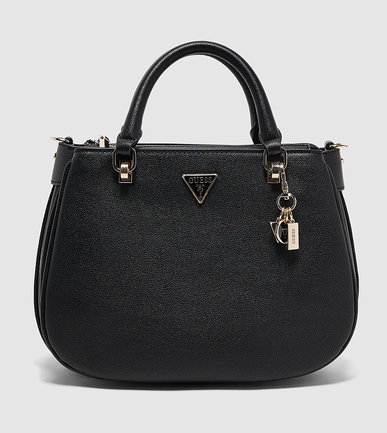 FEDORA Logo Detail Textured Satchel Bag