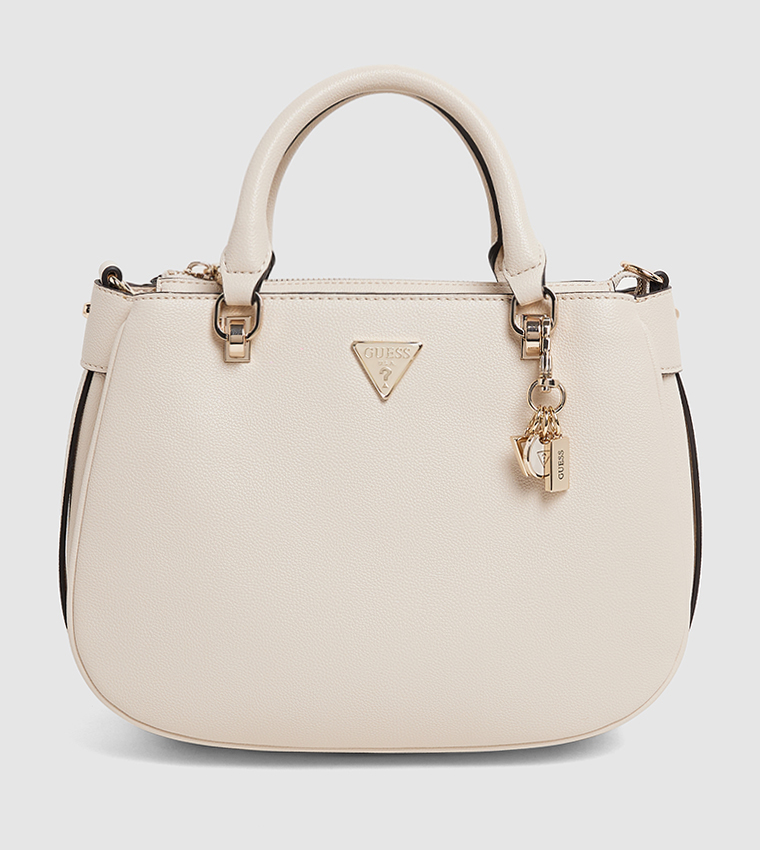 FEDORA Logo Detail Textured Satchel Bag