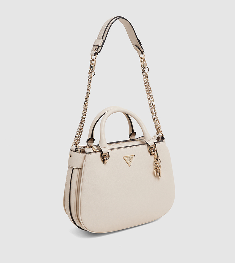 FEDORA Logo Detail Textured Satchel Bag