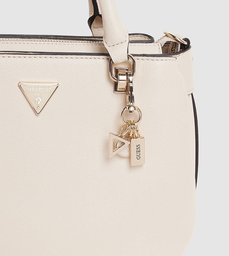 FEDORA Logo Detail Textured Satchel Bag
