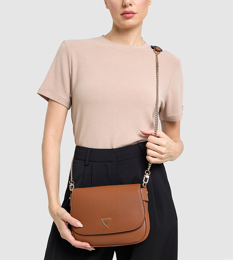 FEDORA Logo Detail Flap Shoulder Bag