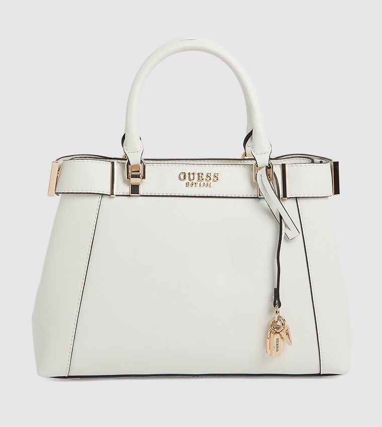 Textured Zippered Satchel Bag