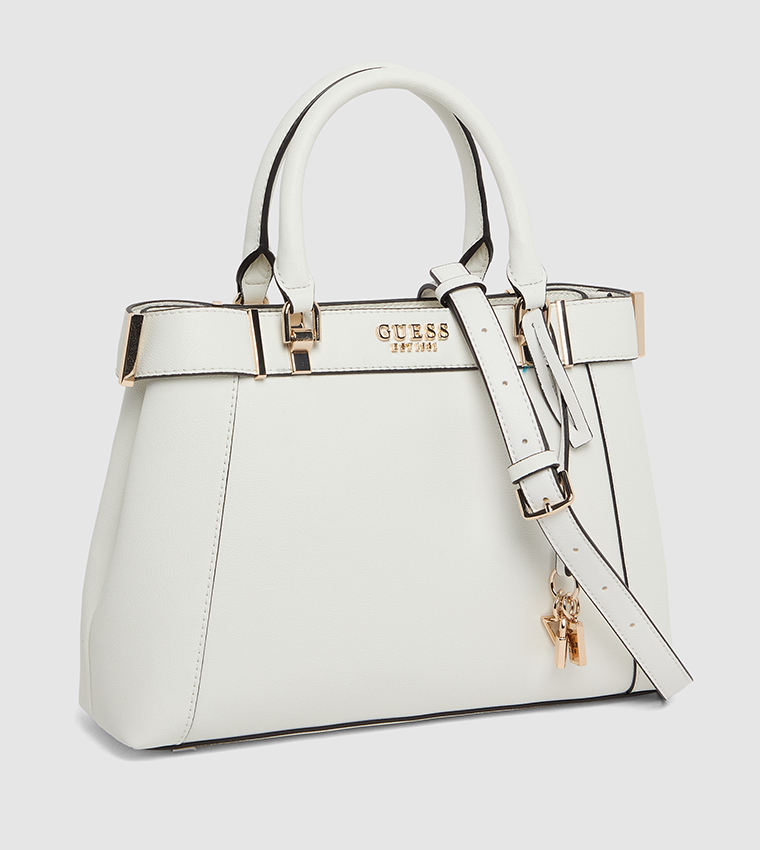 Textured Zippered Satchel Bag