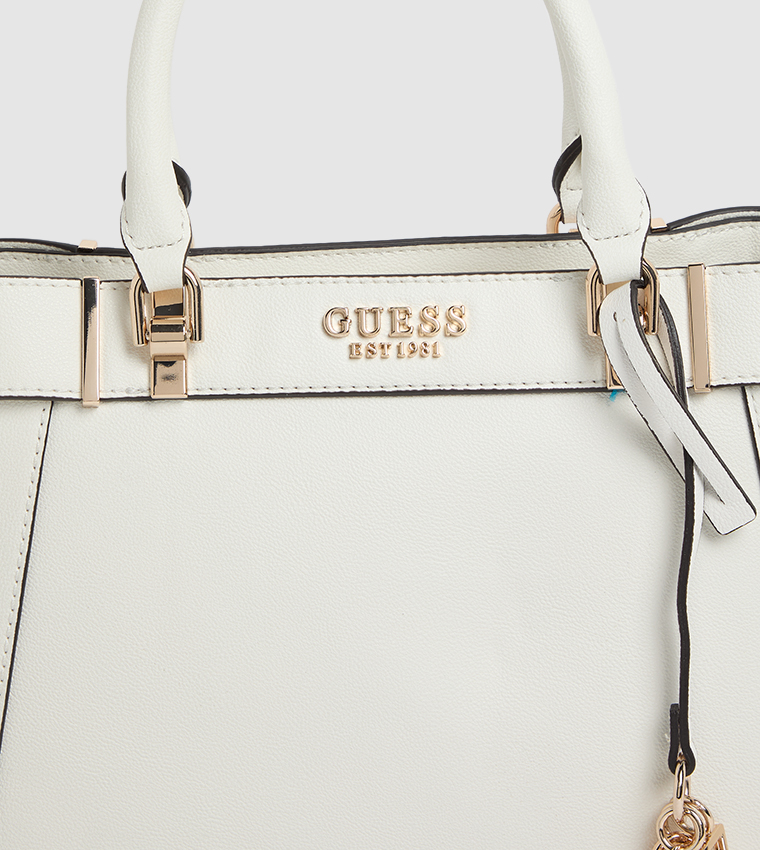 Textured Zippered Satchel Bag
