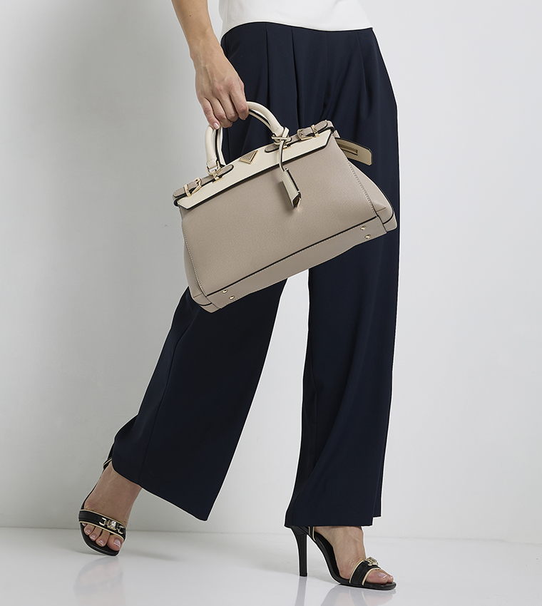 Textured Satchel Bag