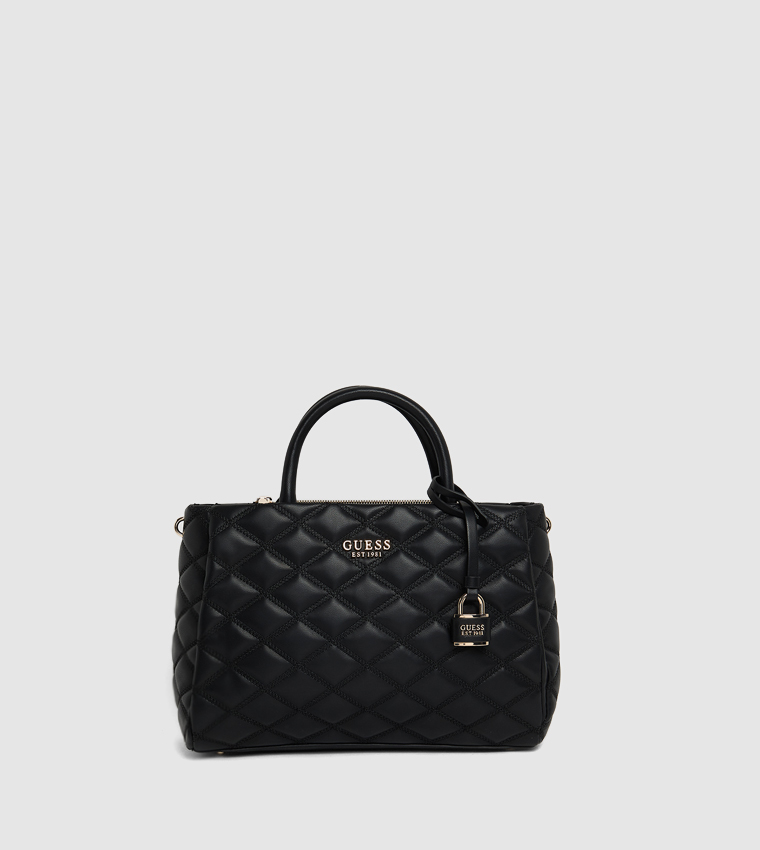 Quilted Zippered Satchel Bag