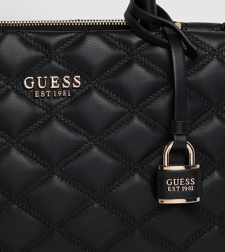 Quilted Zippered Satchel Bag