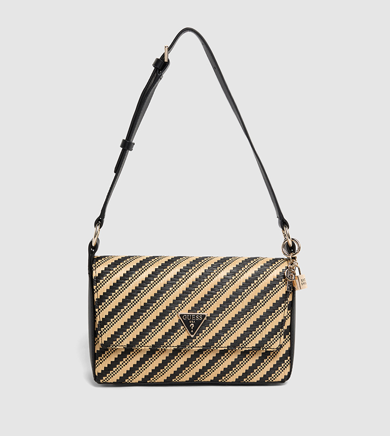 Patterned Flap Crossbody Bag