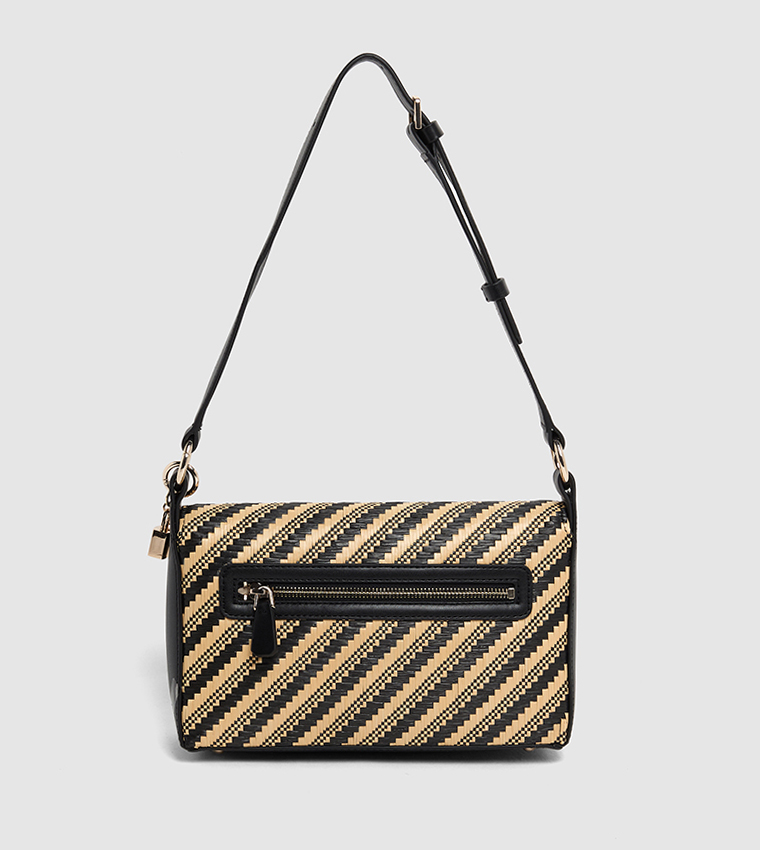 Patterned Flap Crossbody Bag