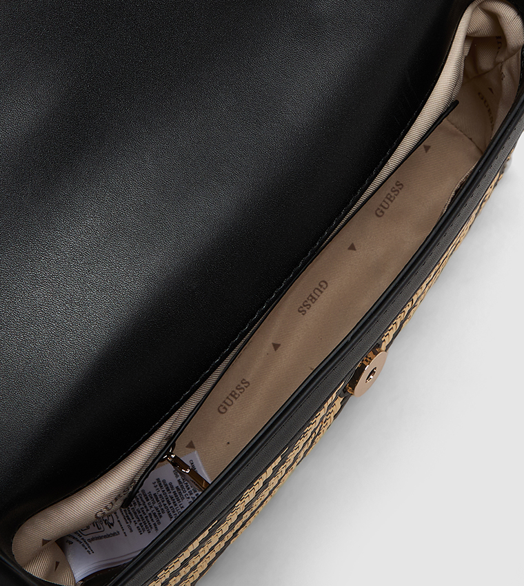 Patterned Flap Crossbody Bag